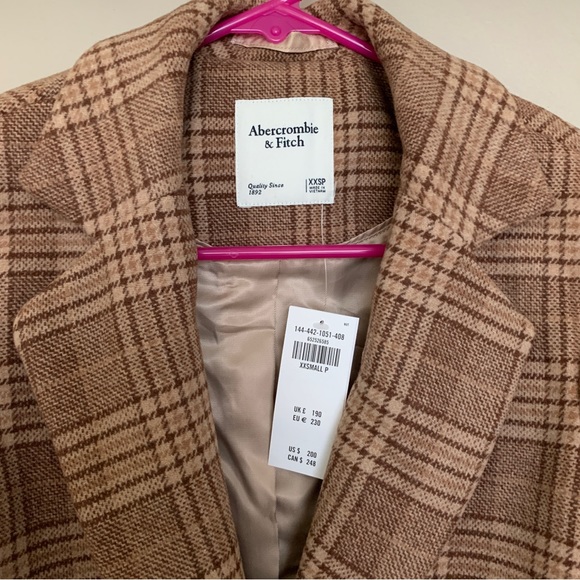 A&F Wool-Blend Blazer Coat XXSP - Picture 4 of 7